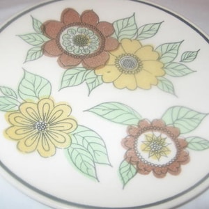 Vintage Mismatched China Taylor Smith Taylor Plates/TST Dinner Plates/Taylor Smith Taylor Yellow Gingham Dinner Plates/USA Yellow Floral Set