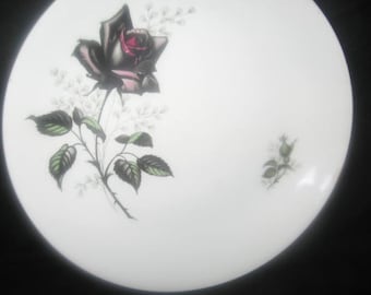 Prato de jantar de veludo preto Ridgway vintage/louça Ridgway Staffordshire Made In England/faiança inglesa/pratos de jantar Ridgway