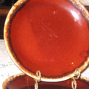 Vintage Hull Brown Tropfglasur Teller