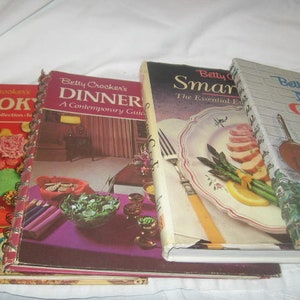 Vintage Betty Crocker&#39;s New Good and Easy Cookbook/Betty Crocker&#39;s Smart Food Cookbook/Betty Crocker&#39;s Cooky Book/Crocker&#39;s Dinner Parties