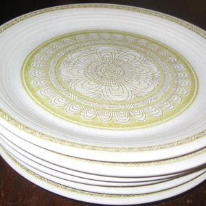 Vintage Franciscan Hacienda Green 10 1/2&#39;&#39; Dinner Plates, Vintage Dinnerware, Kitchen Collectibles, Collectible Vintage Dinner Plates