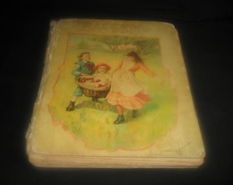 Vintage Baby Is King Children Book Hardback Children's Book/1889 Antique Children Book/ Baby Is King Illustration Children Book