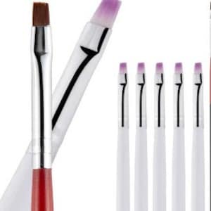 Flat Pink Paint Brush Set
