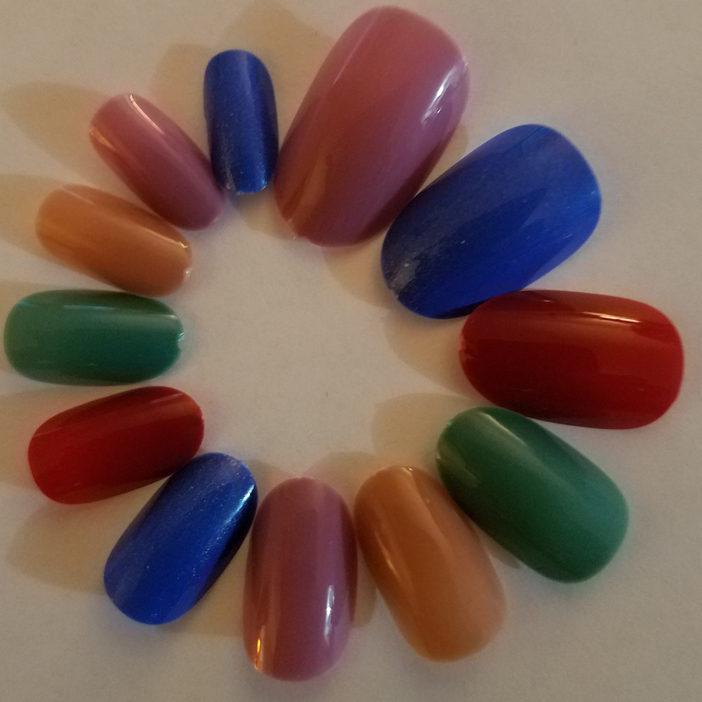 Mani Art Assorted Primary Colors Short Oval Nail Tips 24 Etsy Canada Mani Art Assorted Primary Colors Short Oval Nail Tips 24 Etsy Canada
