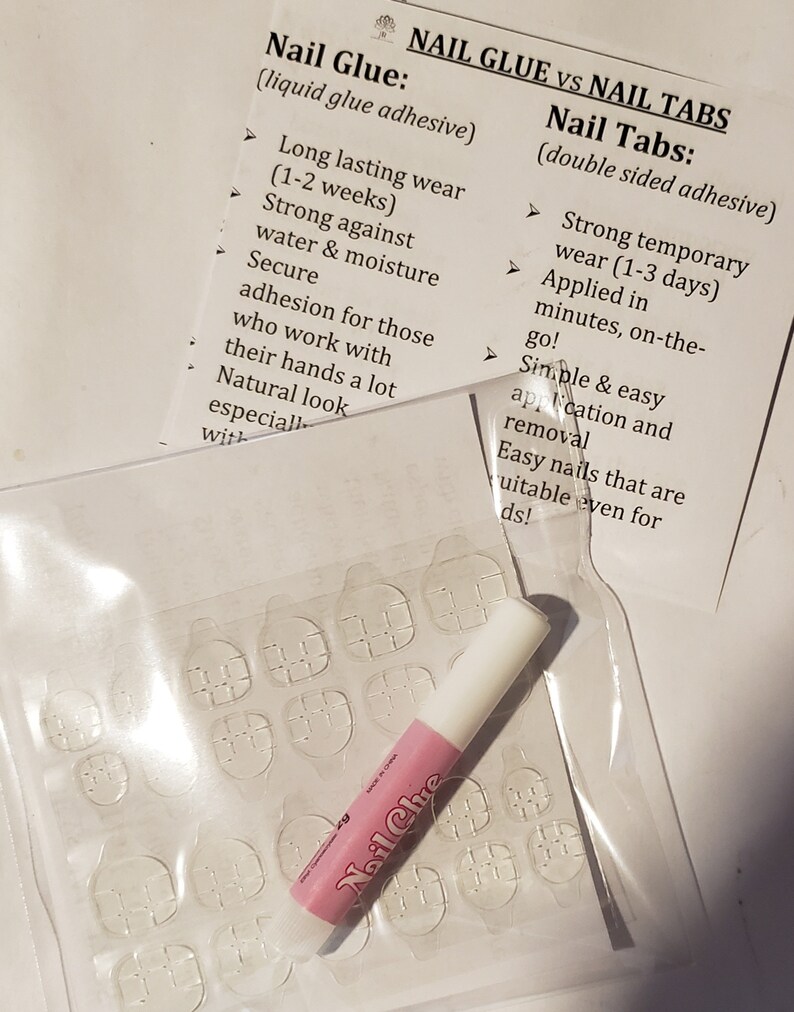Nail Glue VS Nail Tabs 1 Each per Pack. Etsy