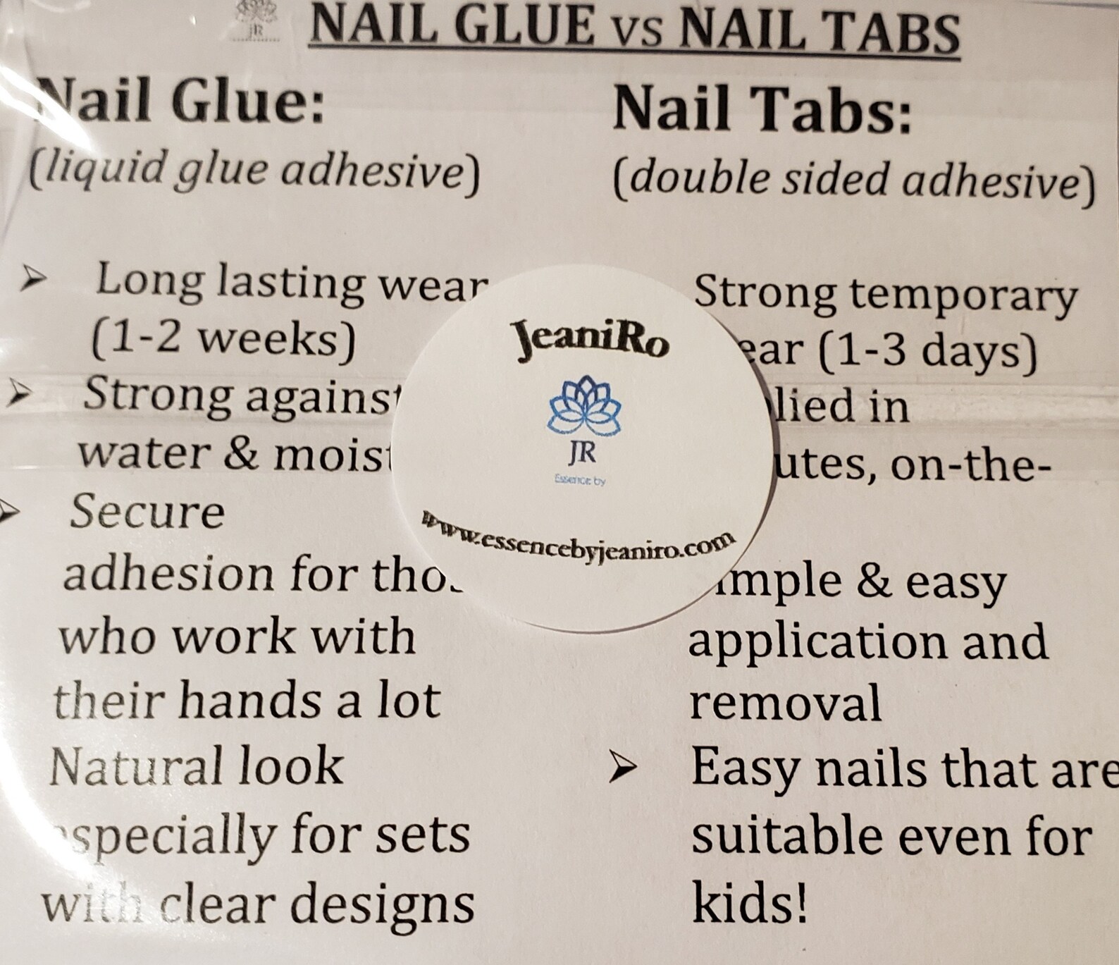 Nail Glue VS Nail Tabs 1 Each per Pack. Etsy