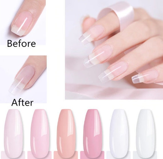 Makartt Glitter Poly Nail Extension Gel ,50ML / 30ML Clear White Nude Pink  Black Nail Gel Trendy Nail Art Design Supplies