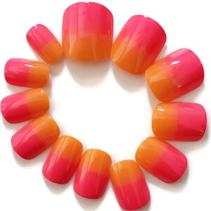 Orange ombre sale nails