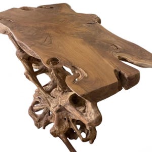 Teak Root Bar Table Live Edge Driftwood Game Table
