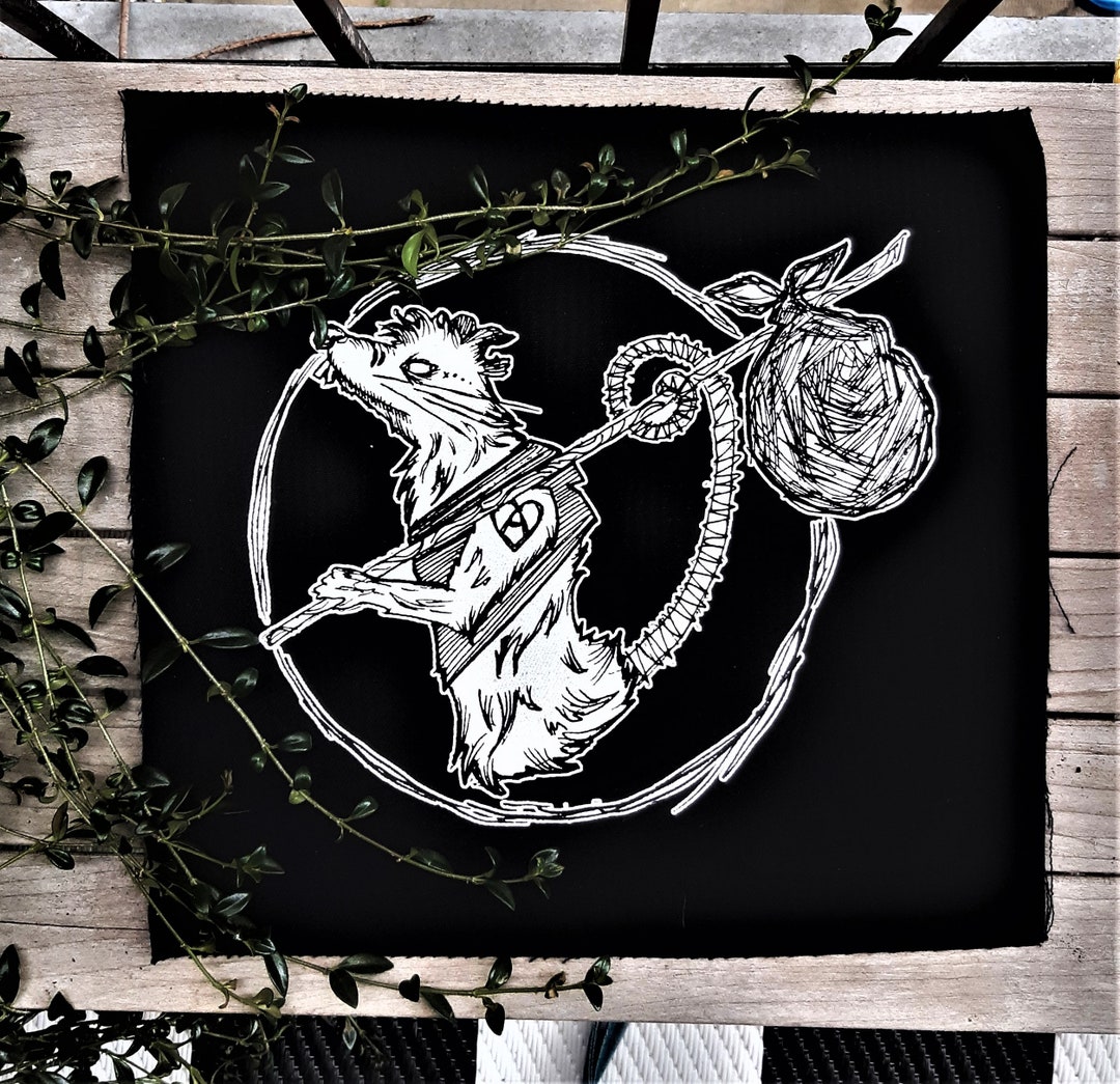 Traveler Rat Backpatch - Folk Punk Hitchhiking Rat - Original Design ...