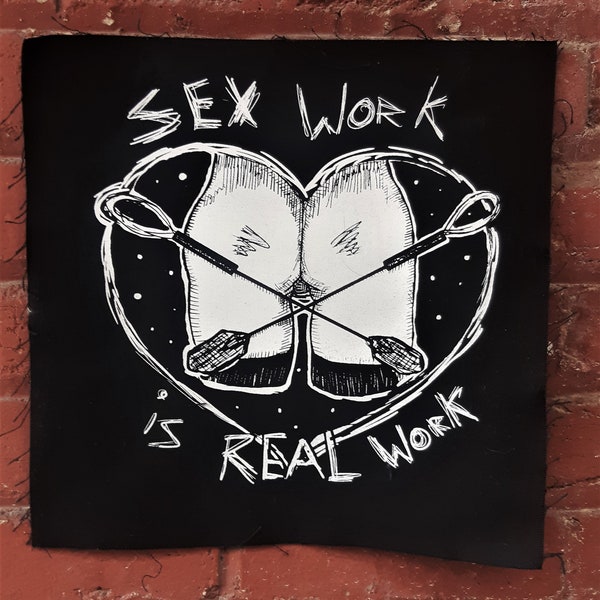 Sex work is real work Backpatch - Kinky original design printed on canvas