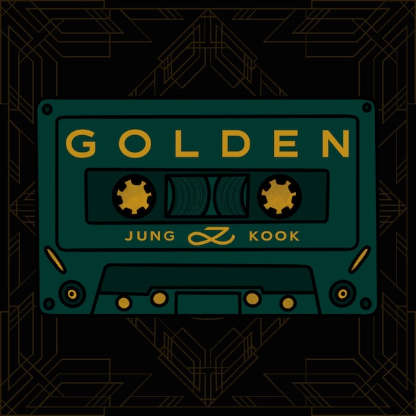 Jungkook Golden Cassette Tape Sticker - BTS Solo Albums Vocal Line | Vinyl Sticker | Waterproof | KPOP | BTS