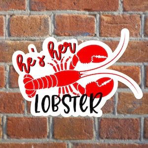 He’s Her Lobster Sticker | Friends Sticker | Waterproof Sticker | Water Bottle Sticker | I’ll Be There For You | Friends Gift