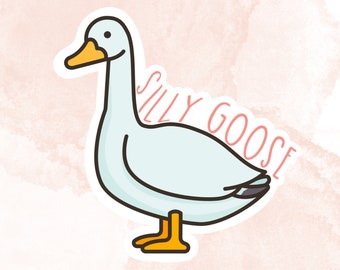 Silly Goose Sticker | Vinyl Sticker | Waterproof | Groovy