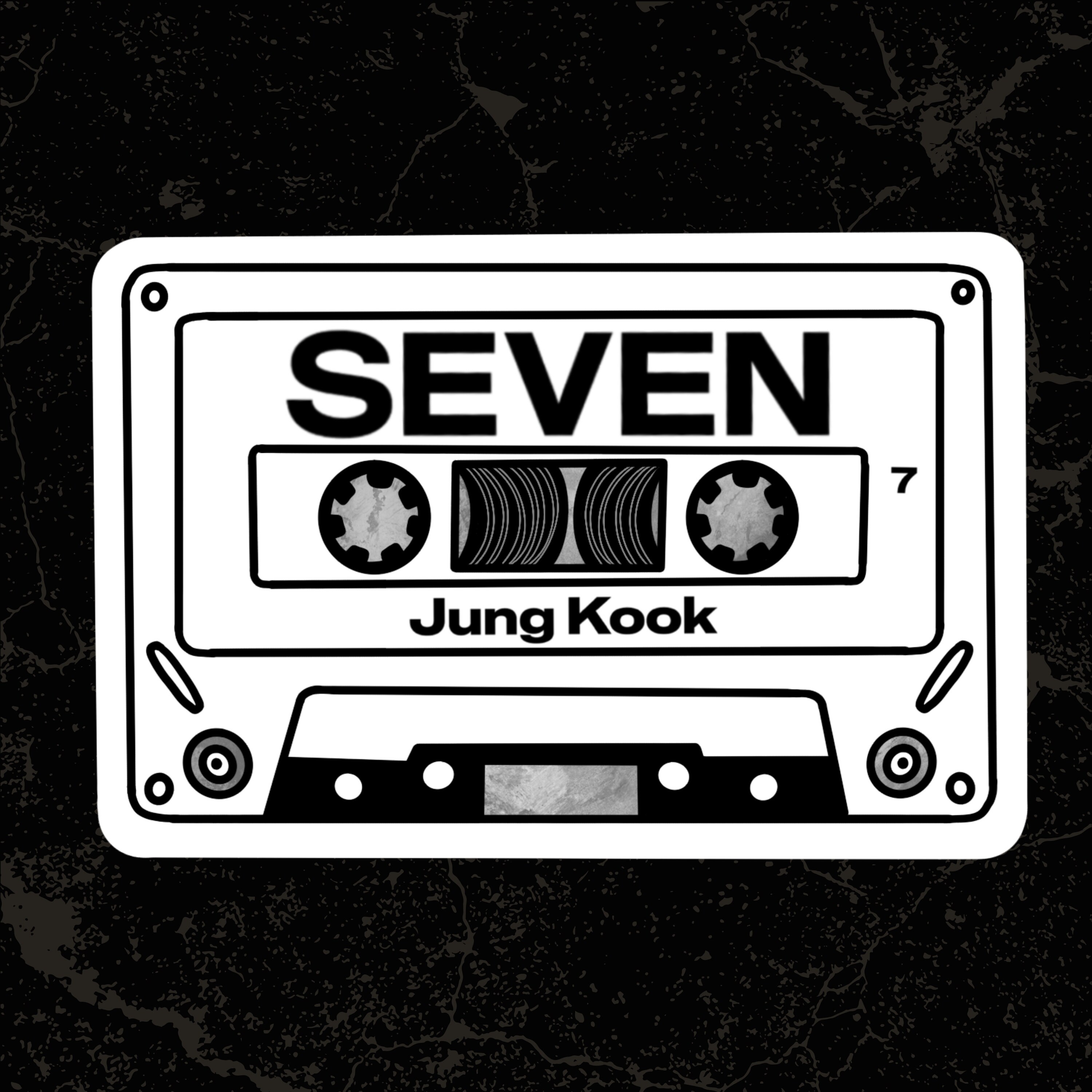 Jungkook Seven Cassette Tape Sticker - BTS Solo Albums Vocal Line