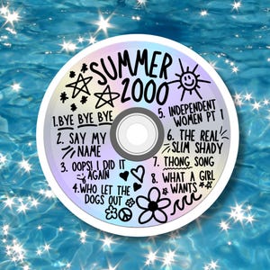 2000 Mix CD Sticker | Waterproof | Y2K | Millennials | 90s | 90s Baby | 90s Kid | 2000s Kid | Nostalgia | 2000s Summer | Summer Aesthetic
