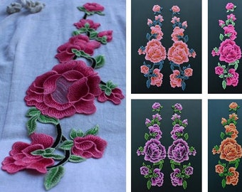 Appliques brodées, brodés de fleurs, les patchs pour robe Supplies(56-78)