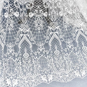 Width 51.18 inches lace fabric, embroidered floral lace fabric,3D lace fabric,trim lace for DIY dress(45-336)