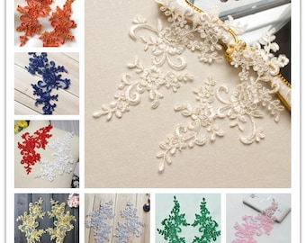 One piece flower embroidery applique patches for wedding dress decoration 78F80