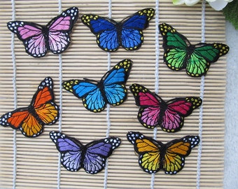 4 pieces Embroidered Appliques,Adhesive Embroidered butterfly,IRON-ON Patches For Dress Supplies,Hair butterfly,Headpiece(111-23)