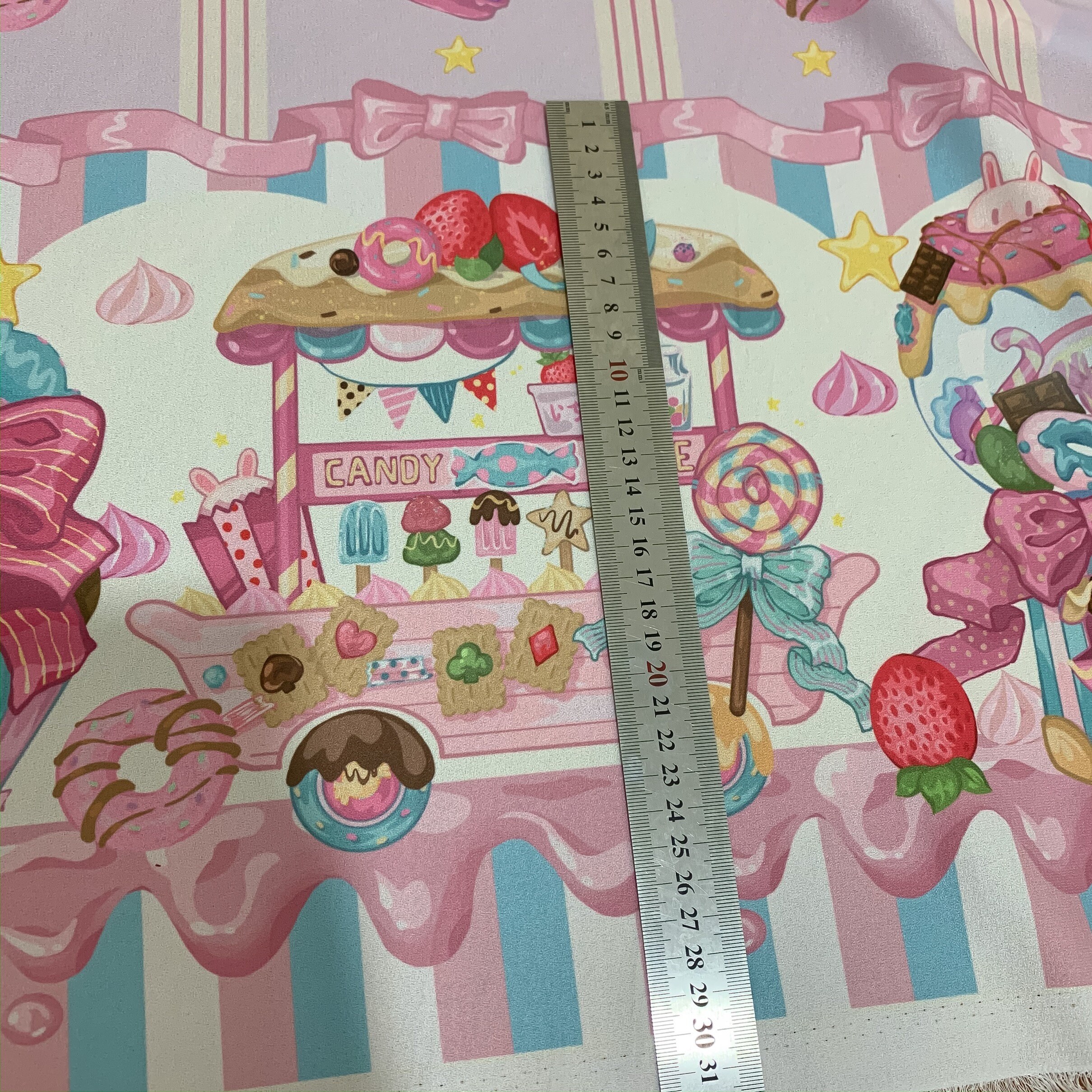 50cmx148cm lovely Candy cart fabric4 colors double edge Etsy