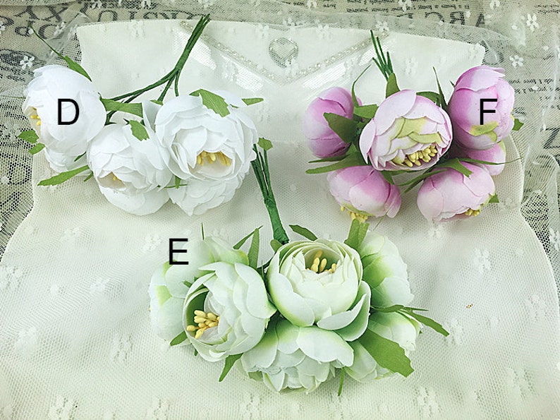 5 Bouches Artificial Silk Flowers6 Blooms Mini Flowers for Etsy