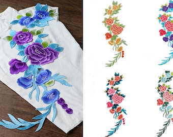 Sew-on Embroidered Appliques,Embroidered Flowers,Sew-on Patches For Dress Supplies,For Dress DIY (159-77)