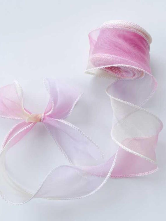 10 Yards Sheer Chiffon Ribbon Organza Satin Ribbons For DIY Crafts Gift Wrapping Decoration Wedding Bouquets Wreath Lace Fabric