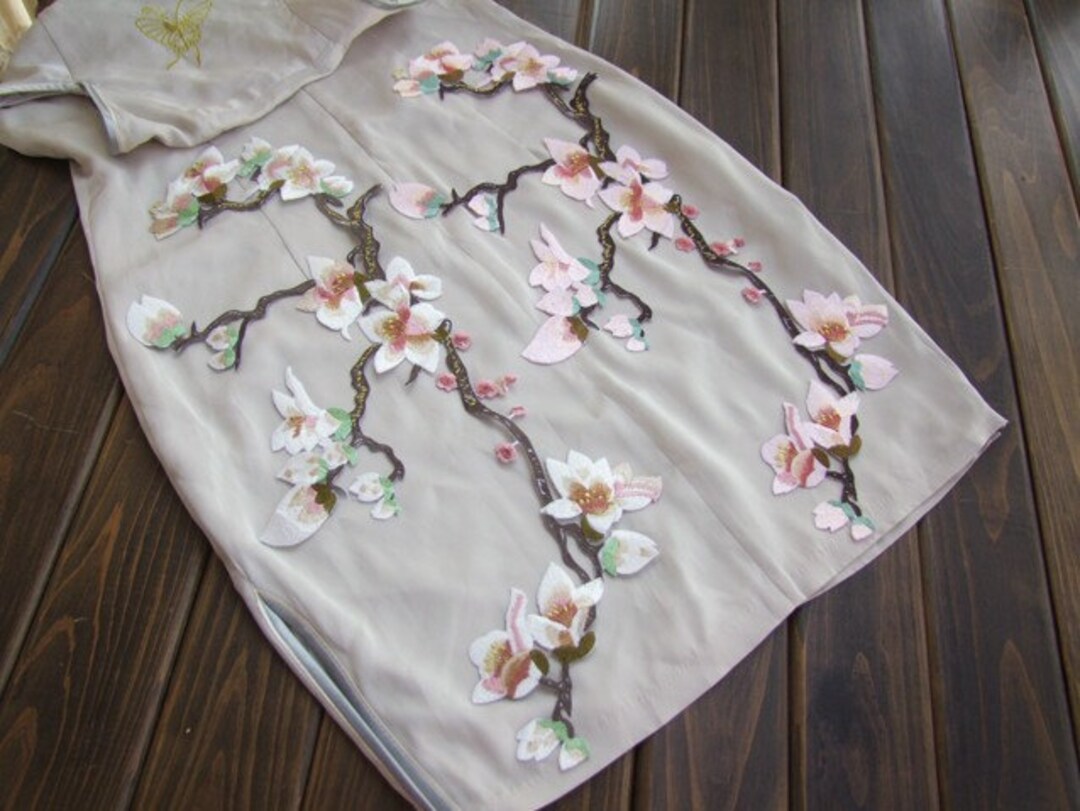 Applques Brodées,Fleurs De Pruner Brodées,Patchs Cousus Pour Fourntures De Robe,Pour Le