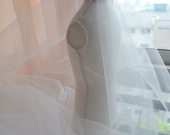 Ancho 118.11 pulgadas leche blanca suave tul tela de la boda, tul para vestido DIY, ancho 300CM (120-164)