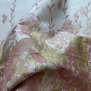 1 meter lyxigt broderat blommigt tyg av hög kvalitet, brokadmaterial för klädsömnad, elegant guldtrådstextil för klänningar och högtidskläder bild 7