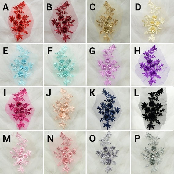 16 Color 1 Piece/pair Beading Flower Lace | Etsy