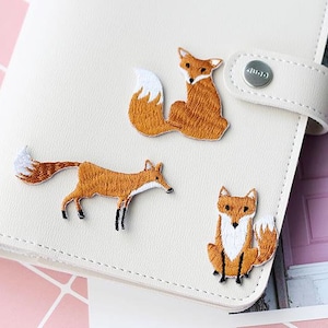 1 piece iron-on Embroidered Appliques, Embroidered Fox,Patches For Dress Supplies, dress DIY(168-122)