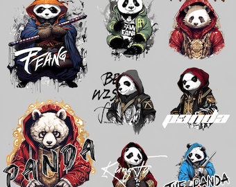 1 écusson de transfert de chaleur Kung Fu Panda 19 x 24 cm pour sacs à vêtements, t-shirts, impression thermocollante à faire soi-même lavable, conception d'impression durable pour accessoire personnalisé