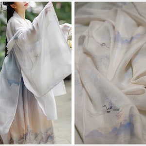 98cmx146cm organza fabric,Flaky clouds pattren organza fabric,fabric  for DIY dress,for Chinese Hanfu,for cosplay(226-2)