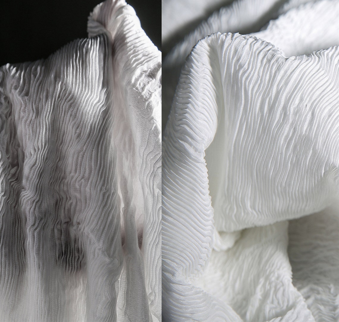 Width 57.08'' white wrinkle fabricfashion fabric for Etsy