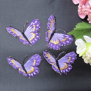 2 piece Embroidered Appliques,Adhesive Embroidered butterfly,Patches For Dress Supplies(111-11)