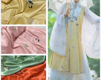 1 meter Jacquard satin fabric,cat pattren satin fabric,fabric  for DIY dress,for Chinese Hanfu,for cosplay(226-1)
