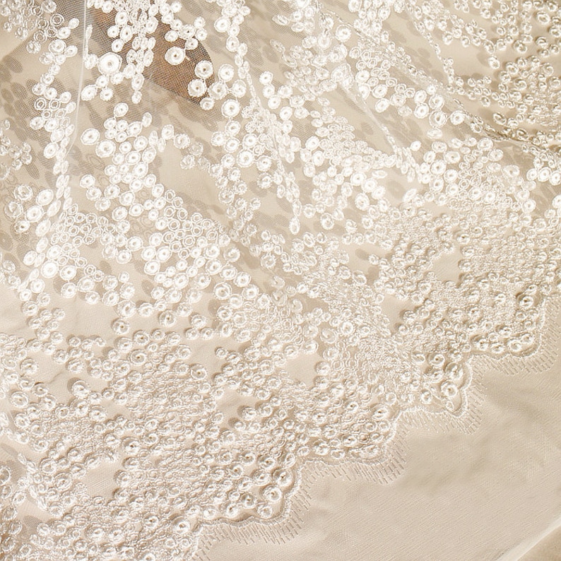 45-86 0.5 meter Width 51.18 inches Ivory lace fabric,embroidered lace,Cotton floral lace trim,3D lace fabric,trim lace for DIY dress,130CM
