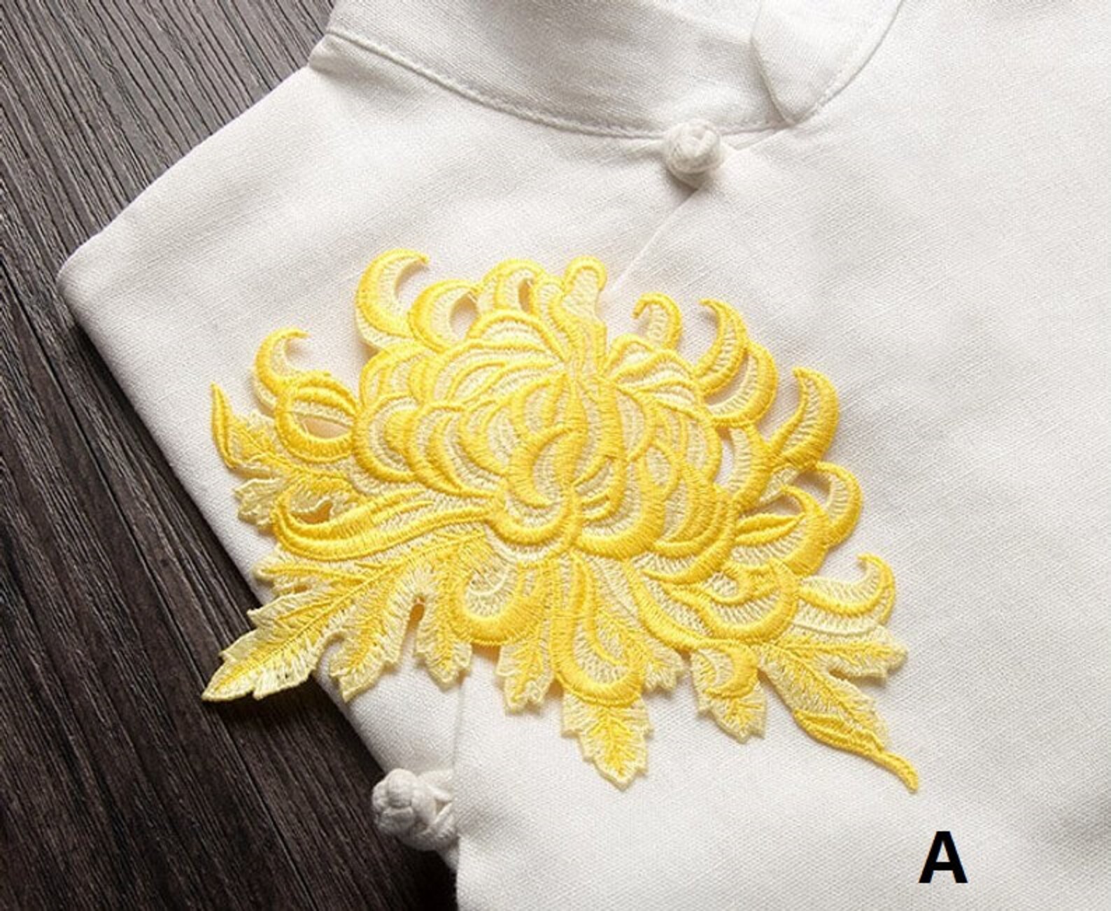 Embroidered Chrysanthemum Appliquesembroidered Flowerssewon Etsy