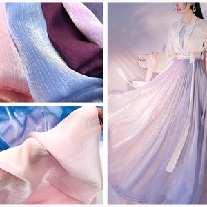 1 meter Width 59.05&#39;&#39; Flash crinkle fabric,5 colors mesh fabric,for DIY Ruskirt,for Chinese Hanfu(233-7)