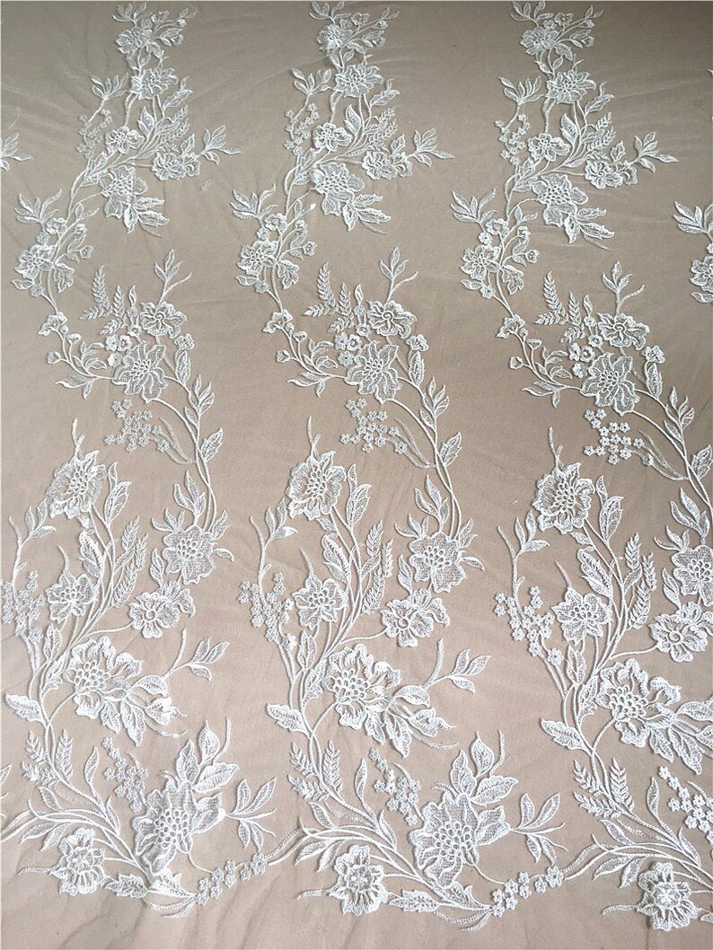 Ivory Contemporary Floral Lace Eb5012 main image 0