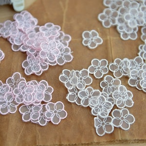 12 pieces Lace Appliques,Embroidered Flowers,Patches For Wedding Supplies,Bridal Hair Flower,Headpiece(63-95)