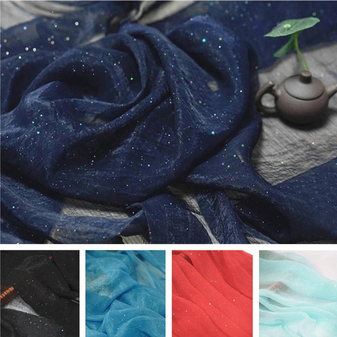 0.5 Meter Width 59.05 Inches Chiffon Lace Fabric，colorful Lace
