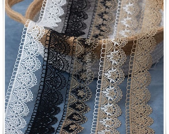 Width 1.57 inches lace trim,flowers embroidered lace,floral lace trim for bridal veil,lace for DIY dress(104-380)