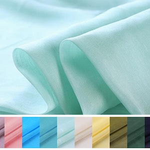 0.5 meter length , 13 momme solid silk linen fabric, multi-color solid fabric,for dress material,plain silk fabric,for Harem pants(150-486)