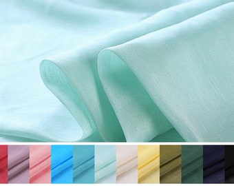 0.5 meter length , 13 momme solid silk linen fabric, multi-color solid fabric,for dress material,plain silk fabric,for Harem pants(150-486)