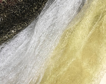 Prijs van 1 meter: metallic goud en zilver glittertule, glinsterende pure mesh-kant voor kostuums, decoraties en draperie