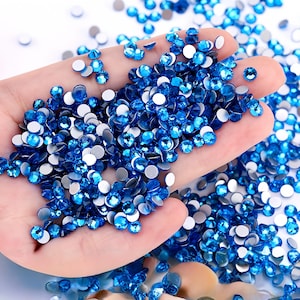 1440Pcs Flatback Rhinestones for DIY Nail Art Decorations, Sparkly Glass Crystals for Crafts, Jewelry, Phone Cases in 34 Color Options