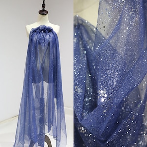 0.5 meter Width 59.05  inches lace fabric,blue lace,Sequins lace fabric,3D lace fabric,lace for DIY dress(222-36)